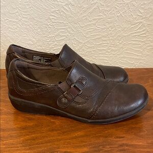 White Mtn Slip On Brown Casual Dress Shoes